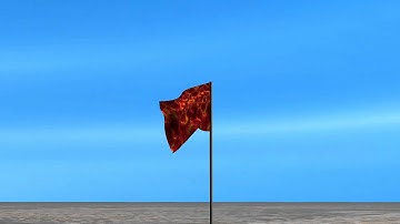 HD Re-master - Flag Blowing In the Wind - 3D Studio Max