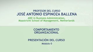 Presentación Del Curso Comportamiento Organizacional