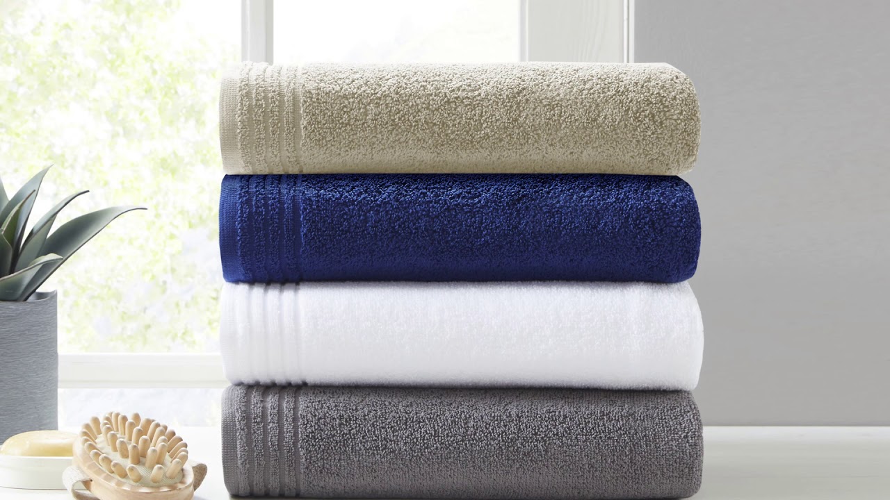 510 Design - Big Bundle 100% Cotton Quick Dry 12 Piece Bath Towel Set - Silver