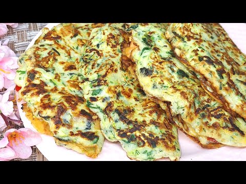 Завтрак из КАБАЧКА быстро и вкусно. Приготовьте из Кабачков и куриной грудки Блинчики с начинкой