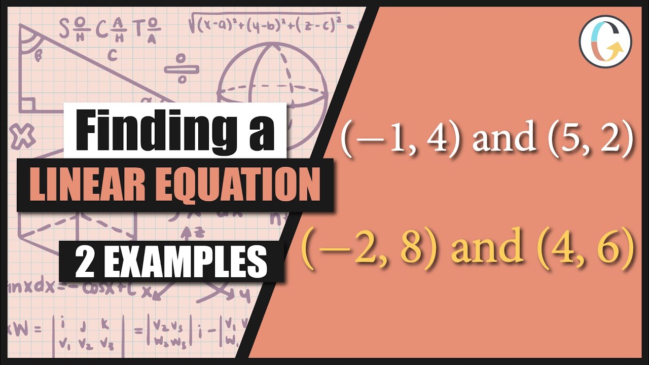 How To Find A Linear Equation That Passes Through Points (1, 4) And (5, 2)  (−2, 8) And (4, 6)