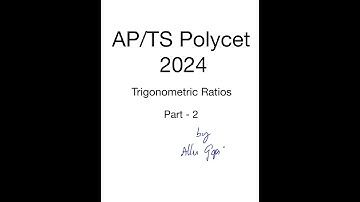 AP/TS Polycet 2024 Trigonometric ratios part 2