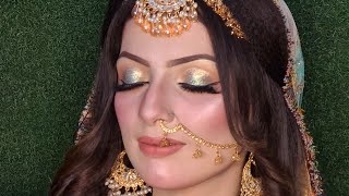 beautiful Muslim nikkah bride / new bridal eyes makeup / easy bridal makeup step by step