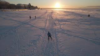 DJI MAVIC AIR 2.ЗИМА. НАБЕРЕЖНАЯ СЕВЕРНОЙ ДВИНЫ.   WINTER. EMBANKMENT OF THE NORTHERN DVINA