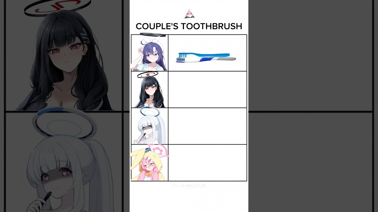 Partner toothbrush natural position #ブルーアーカイブ #ブルアカ