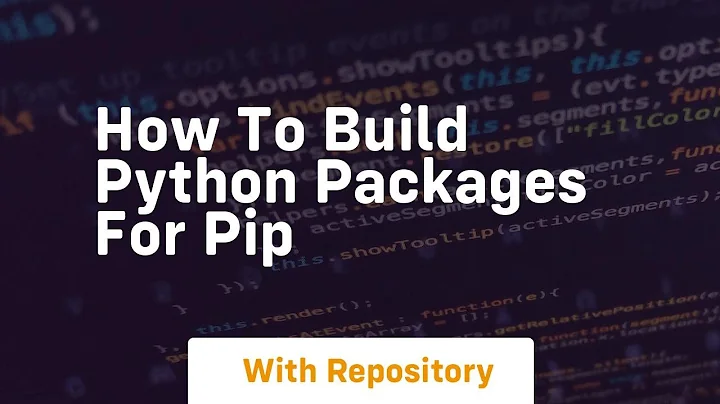 how to build python packages for pip