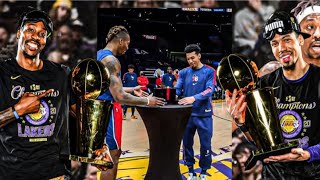 Dwight Howard \& Danny Green Receive Championship Ring in LAL