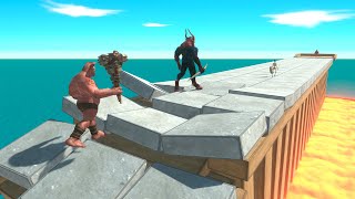 Factions Escape from a Collapsed Bridge - Animal Revolt Battle Simulator screenshot 4