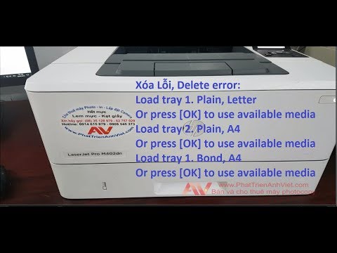 Xử lý lỗi Load tray 1. Plain, Letter. Load tray 2. Plain, A4, máy in HP M402dn| PhatTrienAnhViet.com | Foci