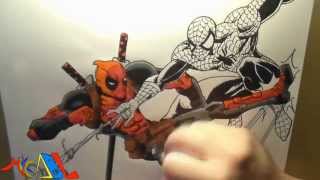 Dibujando a: Spiderman Vs Deadpool - YouTube