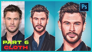 [ Photoshop Tutorial ] CHRIS HEMSWORTH Vexel art - PART 6 CLOTHES