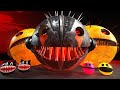 Cartoon cat vs mspacman  pacman  monsters pacman   portable rockets adventure 