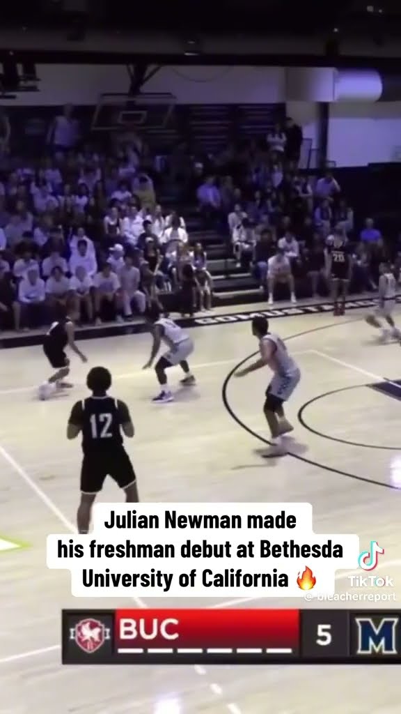 Freshman debut #hoodnews #juliannewman #basketball #ballislife #sports #omg #how #wow #shortvideo