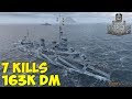 World of WarShips | Nicholas | 7 KILLS | 163K Damage - Replay Gameplay 4K 60 fps