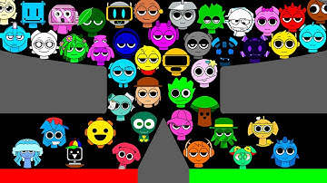 40 Sprunki Marble Race Tournament In Algodoo — Who Will be The Champion?