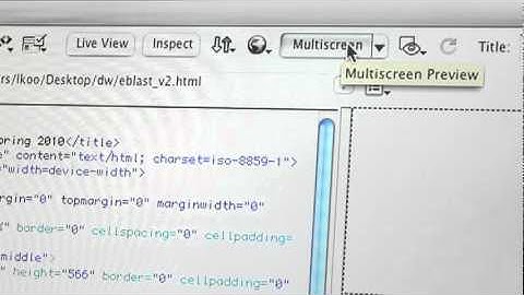 Dreamweaver - multiscreen preview