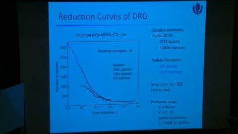 Mechanism Reduction and Advanced Chemistry Solvers, Lu, Day 2 Part 1