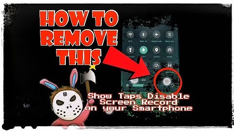 This will make your Screen Record NEAT | Disable SHOW TAPS while screen recording on your smartphone