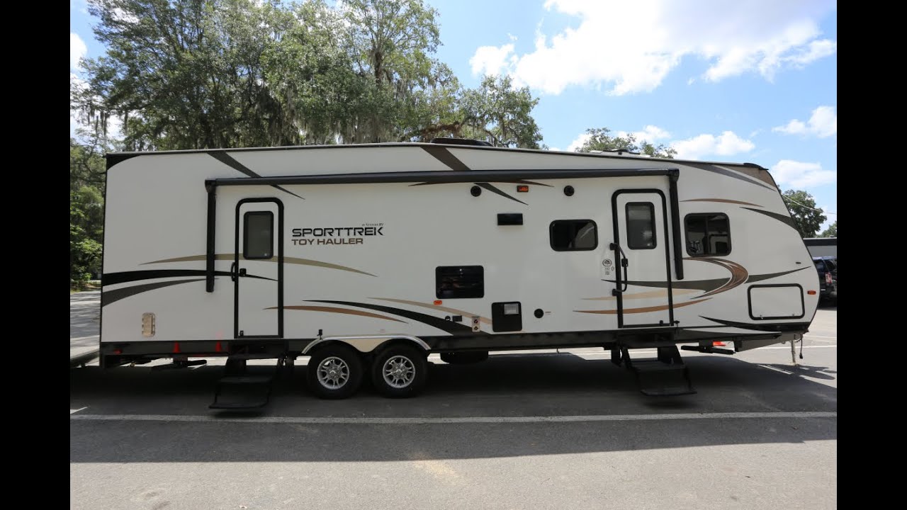 2017 Sporttrek 302VTH Toy Hauler Walkaround YouTube