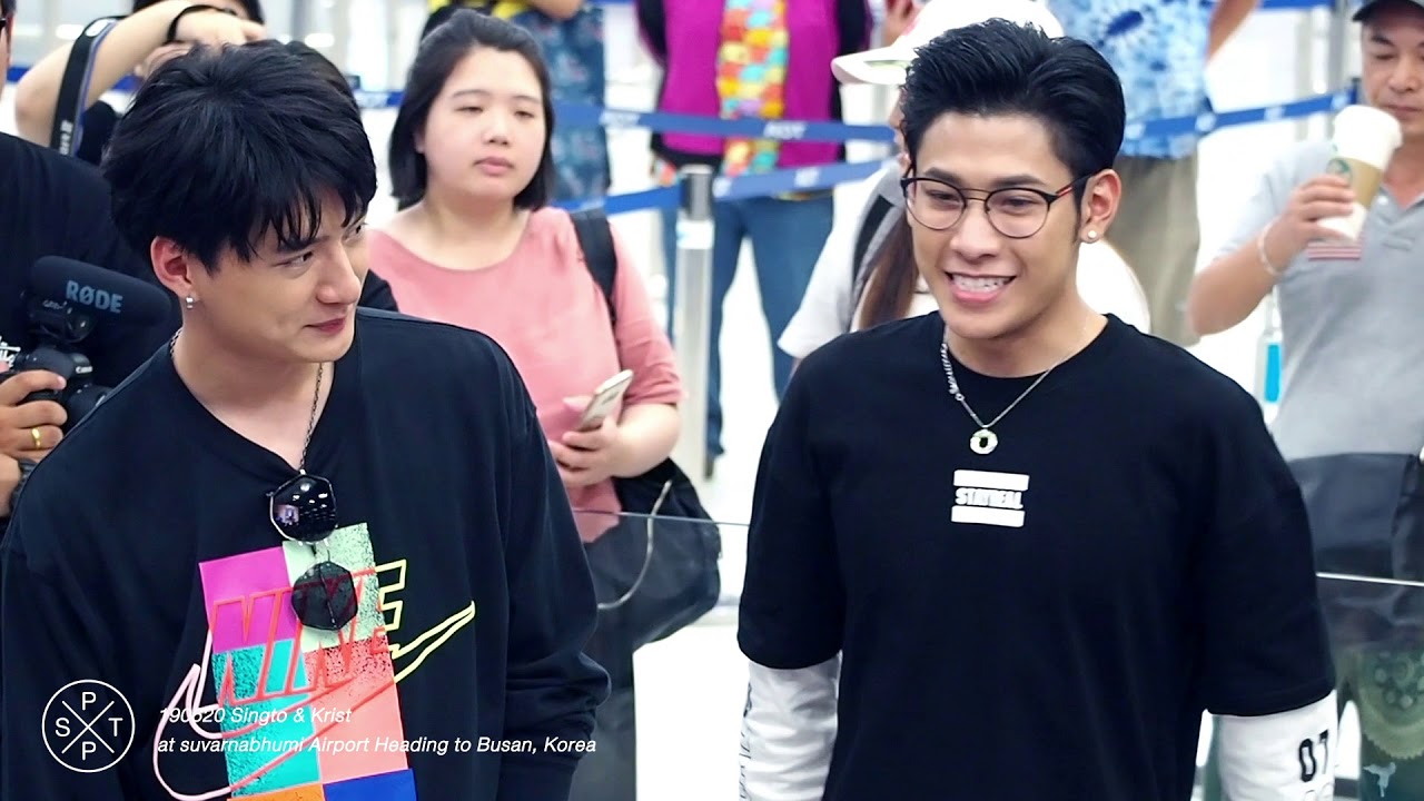 190620 Singto & Krist at Suvarnabhumi Airport Heading to Busan, Korea