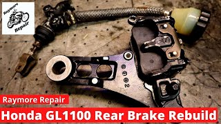 1982 Honda GL1100 Goldwing Rear Brake Rebuild. Rebuilding Caliper and Master Cylinder