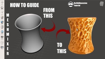 From Normal Model To Voronoi Pattern - 3DPrinted Pen Holder TImelapse Meshmixer Tutorial