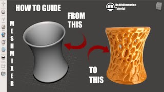 From Normal Model To Voronoi Pattern - 3DPrinted Pen Holder TImelapse Meshmixer Tutorial