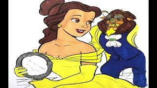 Disney Beast Beauty and Princess Belle Coloring Pages for kids