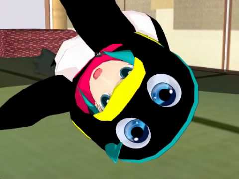 【MMD】とにかく眠くて眠くてしょうがない　ぷちミク(ペンギン)