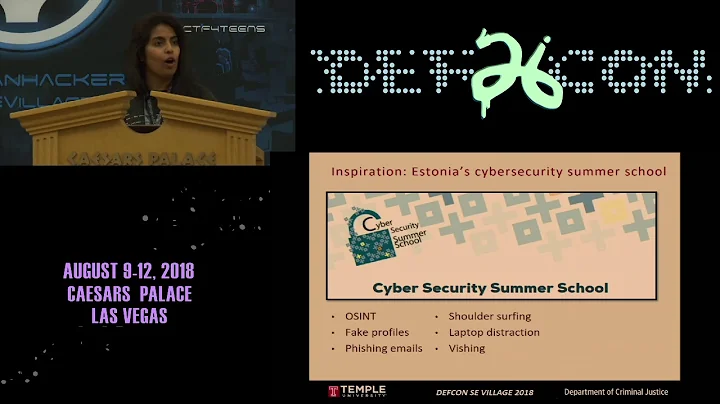 DEF CON 26 SE VILLAGE -  Aunshul Rege - Social Engineering Course Projects for Undergrads