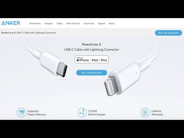 Anker PowerLine II USB-C Cable with Lightning Connector REVIEW