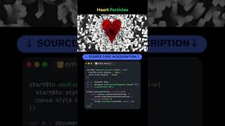Heart Particles Reveal – Canvas JavaScript Animation! #coding #programming #heart #particles #shorts