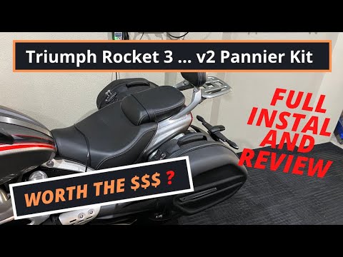 Triumph Rocket 3 (v2 / 25L) Pannier Kit, Full instal & Review - YouTube