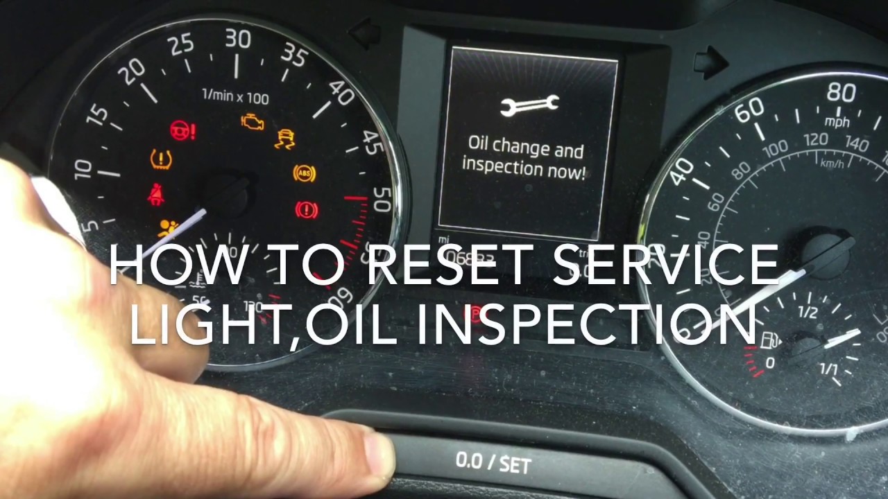 Skoda Octavia 2014 How To Reset The Service Light Youtube