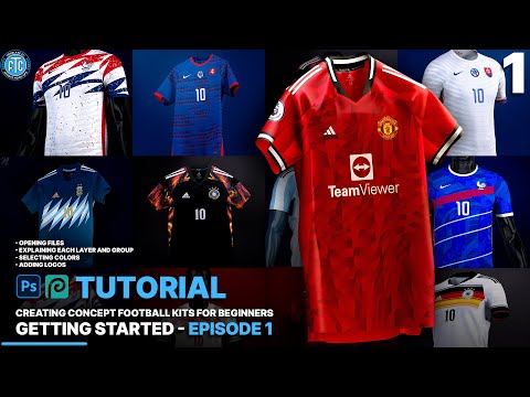 Getting Started - How to Create Concept Football Kits - Ep. 1 | Photoshop/Photopea