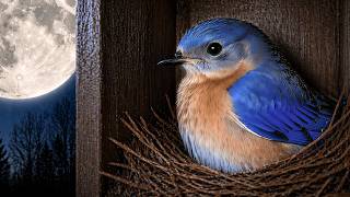 Secret Life Inside a Bluebird Nest at Night