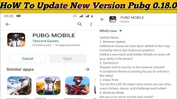 PUBG New Version 0.18.0 Update On Play Store || How To Update New Version Of Pubg 0.18.0