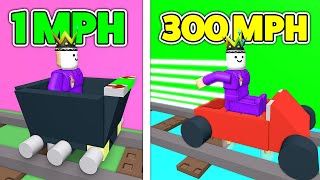 HIT MAX SPEED In Roblox Create a Cart Ride!