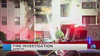 Crews in Hampton respond to 2-alarm fire on Secretariat Lane