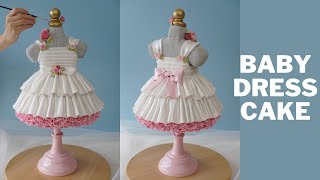 Cute Baby Dress Cake 🎀 Perfect Baby Shower Cake | Doll Cake