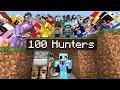 Minecraft Manhunt but it's VS 100 Hunters..