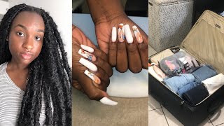 GRWM FOR SUMMER VACATION | NAILS+HAIR+PACKING