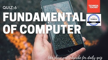 Fundamental of computer quiz #6