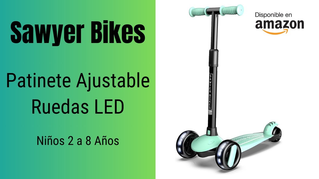 Sawyer Bikes - Patinete Ajustable con Suspensión - Niños +10 Años