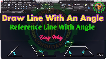 AutoCAD How To Draw line At angle with SimpleTrick || How to Draw Line With An Angle Engineering DwG