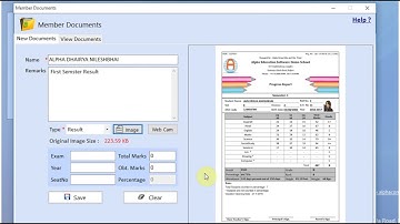 Alpha School Management Software - Help Video of Document Magement