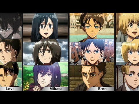 Evolution Of Attack On Titan Characters