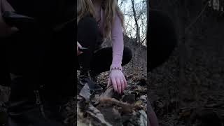 Girl Survives In The City 🤯🤯🤯 #Camping #Survival #Bushcraft #Outdoors