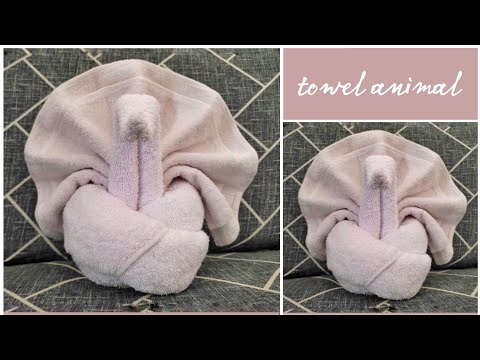 How to make a towel Peacock - towel art | towel folding