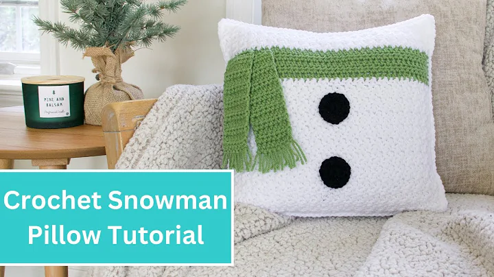 Easy DIY Crochet Snowman Pillow